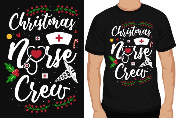 Christmas Nurse Crew Tshirt Design