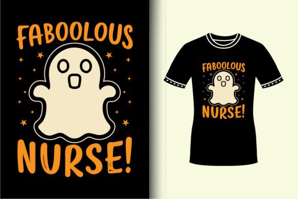 Faboolous Nurse Halloween Typography Let