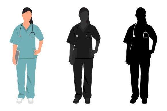 Female Nurse, Medical Staff Illustration