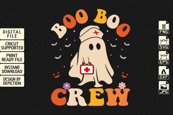 Halloween Boo Boo Crew Ghost Nurse Shirt