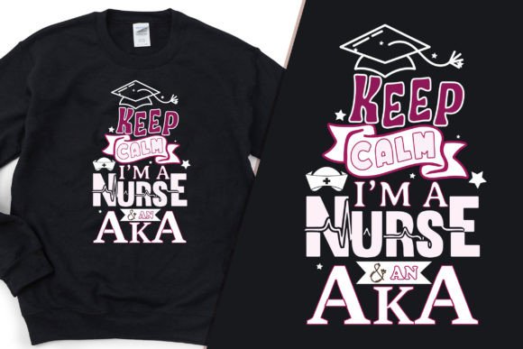 Keep Calm Proud Nurse Typography T-shirt