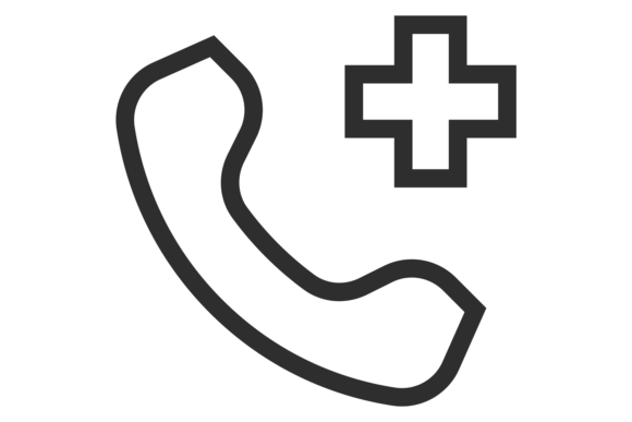 Medical First Aid Service Phone Black Li