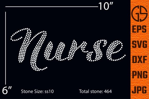 Nurse Rhinestone Template Design