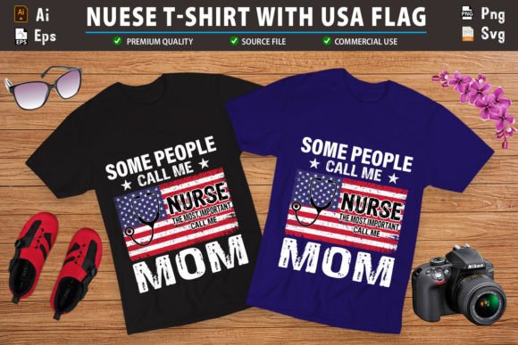 Nurse T-shirt Design Usa Grunge Flag