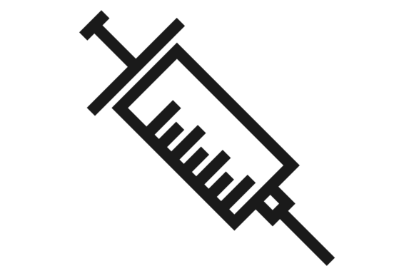 Syringe Line Icon. Medical Shot Symbol.